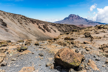 View from the Lemosho trail, the most scenic trail on mount Kilimanjaro, Tanzania