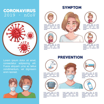 Coronavirus Infographic With Symptoms And Prevention