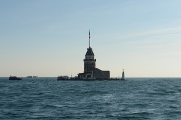 Maiden Tower in the middle of the Bosphorus Strait in Istanbul