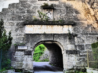 Fototapeta premium Landscape with a view of Salzburg and Salzburg Castle