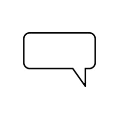 Speech bubbles icon in flat icon. Symbol of chat with message. Vector on white background