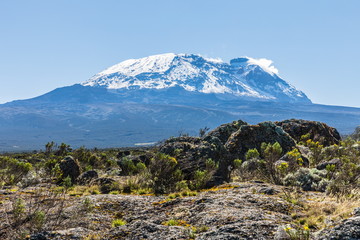 View from the Lemosho trail, the most scenic trail on mount Kilimanjaro, Tanzania