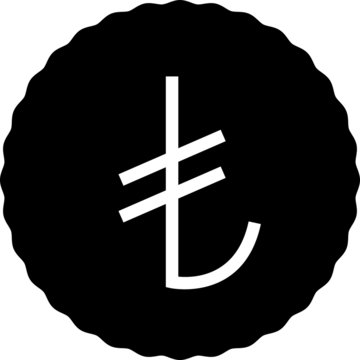 recommend clip art: Turkish lira icon, vector illustration
