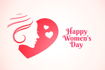 attractive happy womens day greeting card design