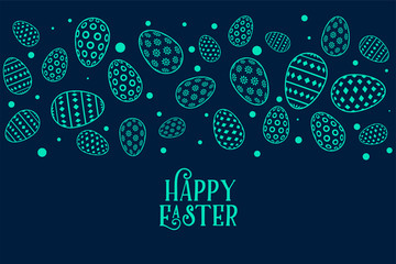 decorative eggs pattern for happy easter festival