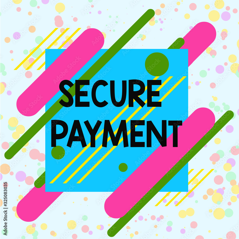 Leinwandbilder handwriting text writing secure payment. conceptual photo webpage where credit card numbers are ente