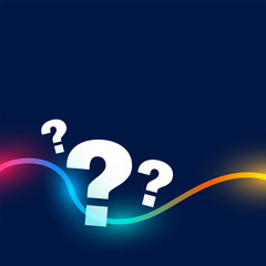 question mark sign background with color wave