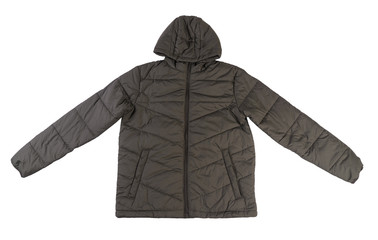 Men's jacket in a hood isolated on a white background. Windbreaker jacket © vitalily_73