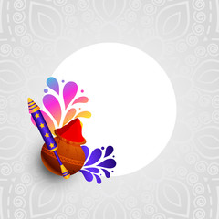 holi colors and pichkari festival card design