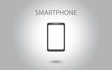 Smartphone icon vector design,  mobile phone vector illustration isolated on white background, Smartphone logo concept