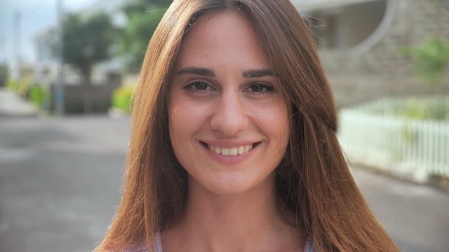 close-up psychological portrait of a young woman 4k