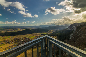 The western part of the Hohe Wand with its steep rock faces dropping away to the south.
