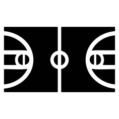 Basketball court icon. Game concept. Basketball arena, field symbols. Sports court icon. Playground, Stadium signs for perfect mobile or web game UI design.