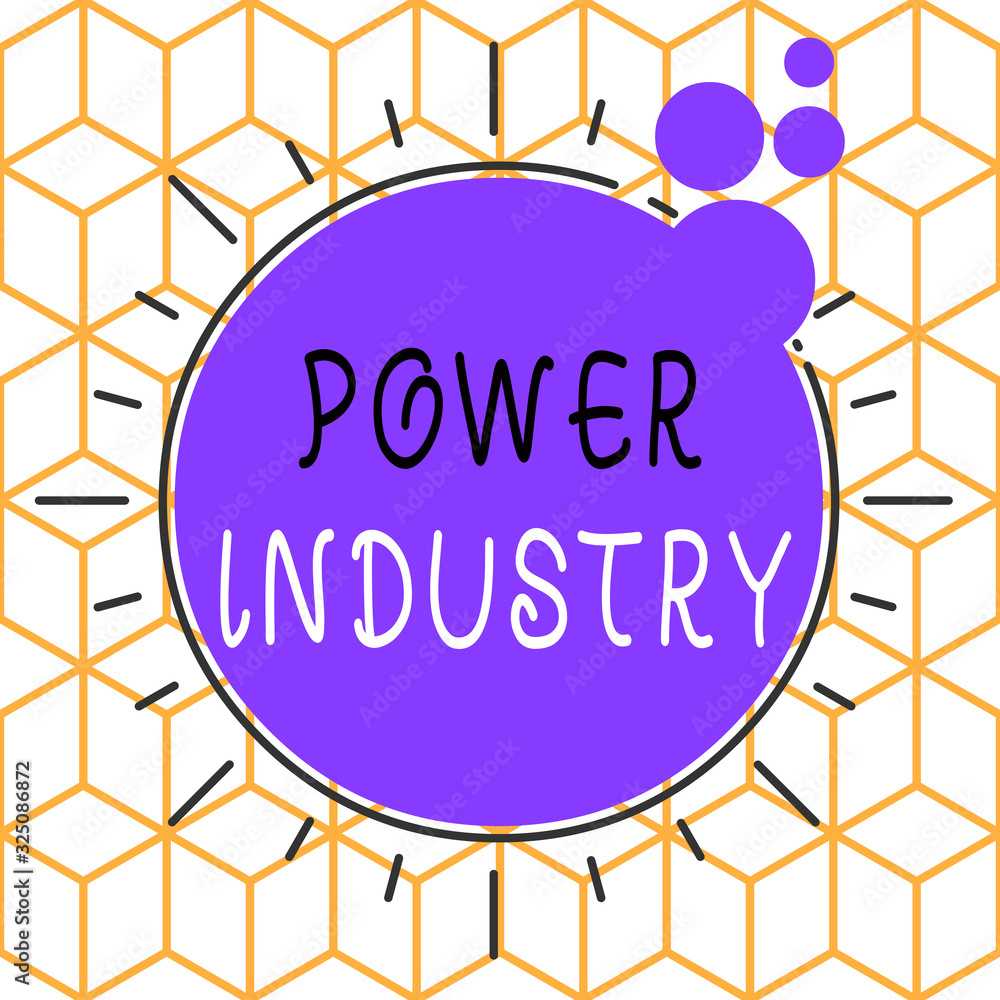 Poster conceptual hand writing showing power industry. concept meaning industries involved in the productio