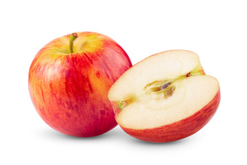 red apple on white background