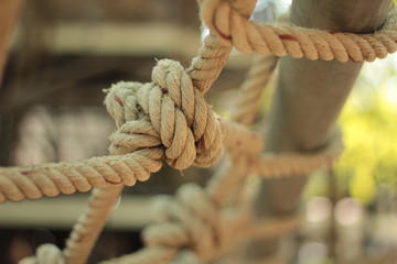 rope string cord knot closeup for background