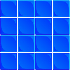 Blue Ceramic Tile Seamless Background