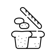 Bread line icon, concept sign, outline vector illustration, linear symbol.