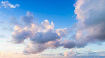 Clouds in a morning sky, natural background