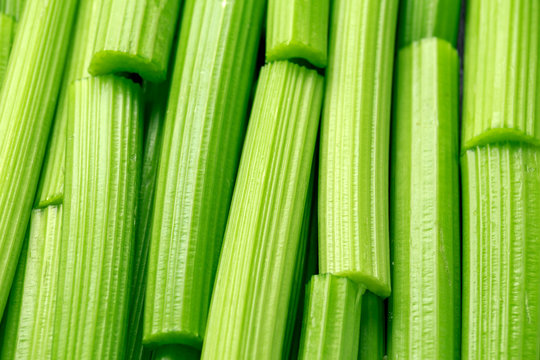 Raw Celery sticks background. healthy vegetable food