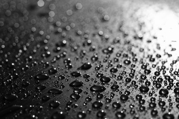 drops of water on glass