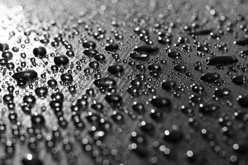 drops of water on glass