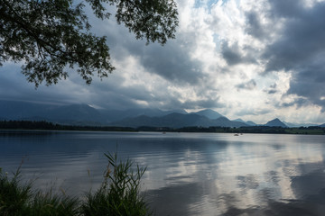 Beautiful bavarian mountain lake