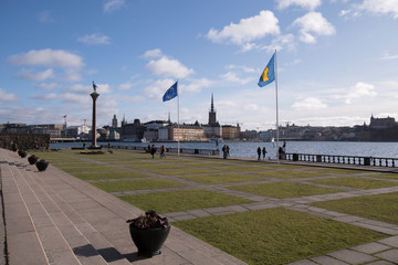 Stockholm Town City hall a sunny winter day