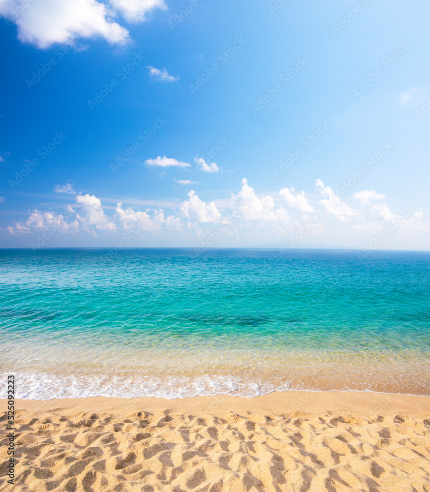 Wall mural beautiful tropical beach and sea