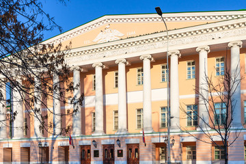 Obraz premium facade of Moscow City Duma building on boulevard