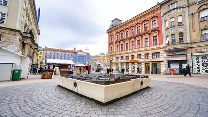 Zagreb, Croatia - February 20, 2020 : Landscape view of Miniature City Scale model of Zagreb City...