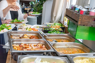 buffet in restaurant
