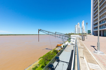 Argentina Rosario loading docks in the north port