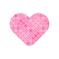 Fototapeta na wymiar Mesh in pink heart symbol vector isolated on white background.