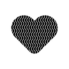 Fototapeta na wymiar Zigzag in black heart symbol vector isolated on white background.