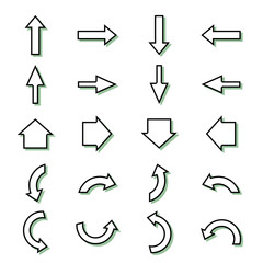 Bikablo - presentation scheme technique - Arrow set green shadow