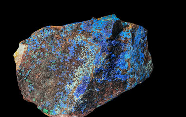 Lapis Lazuli,A blue gem isolated on a black background