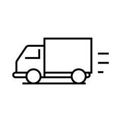 Cargo delivery line icon, concept sign, outline vector illustration, linear symbol.