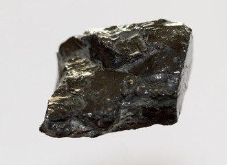 Piece natural specimen of Anthracite coal with a submetallic gold luster, the fewest impurities,...