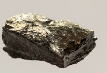 Piece natural specimen of Anthracite coal with a submetallic gold luster, the fewest impurities, and the highest calorific content of all types of coal