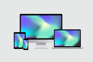 Devices mock up, illustration, vector