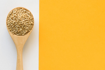 Toasted Sesame Seeds on a Spoon