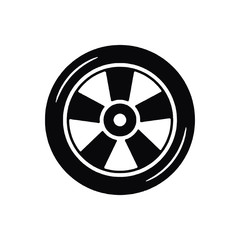racing car wheel filledvector icon