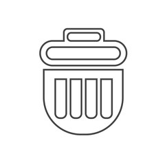 trash can,garbage can,rubbish bin line icon