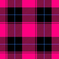 Tartan seamless plaid pattern illustration in pink, black and blue combination