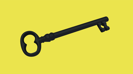 Vector Illustration of an Old Key
