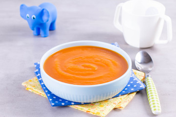 Pumpkin baby soup puree