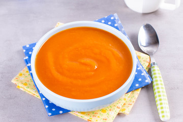 Pumpkin baby soup puree