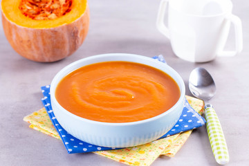 Pumpkin baby soup puree