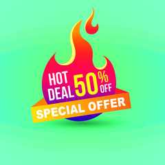 Hot Deal Special offer banner template promotion
